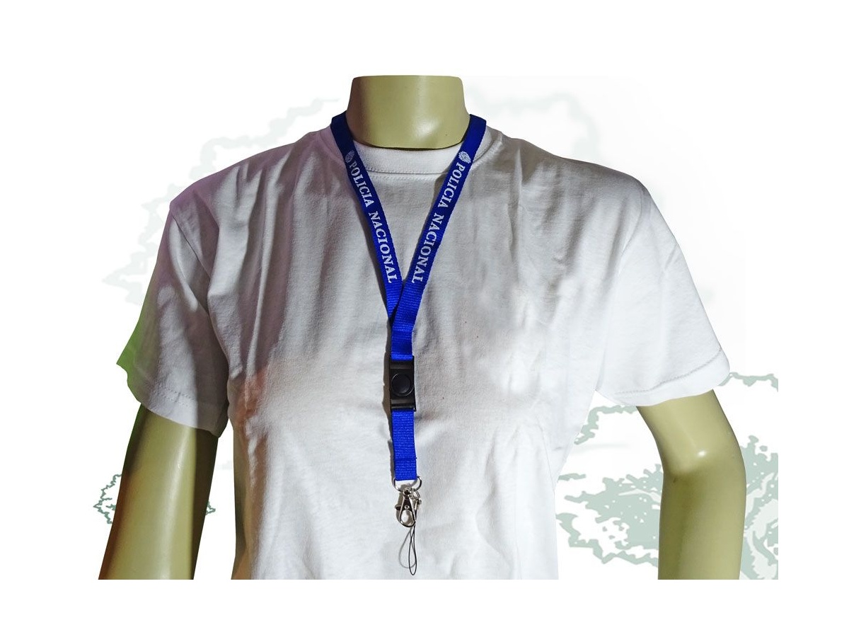 CINTA LANYARD POLICÍA NACIONAL AZUL OLIVO UNIFORMIDAD S L