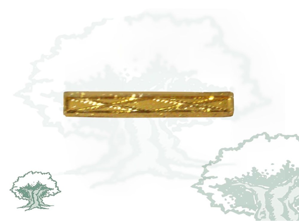 Barra rombos Montaña Ejército dorada sin principio