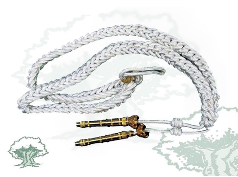 Cordón doble rayón en blanco Suboficial