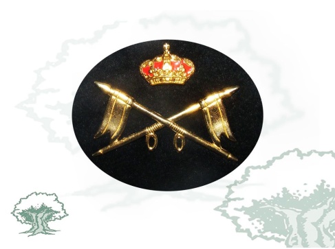 Emblema Caballería del Ejército con galleta para boina