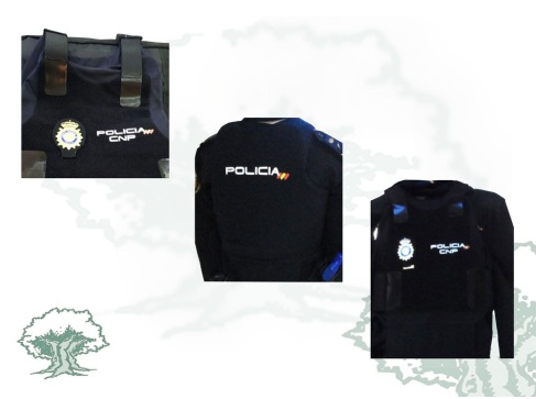 Estampación Policía Nacional para chaleco antibalas