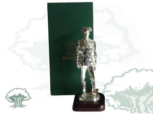 Figura Guardia Civil bañada en plata