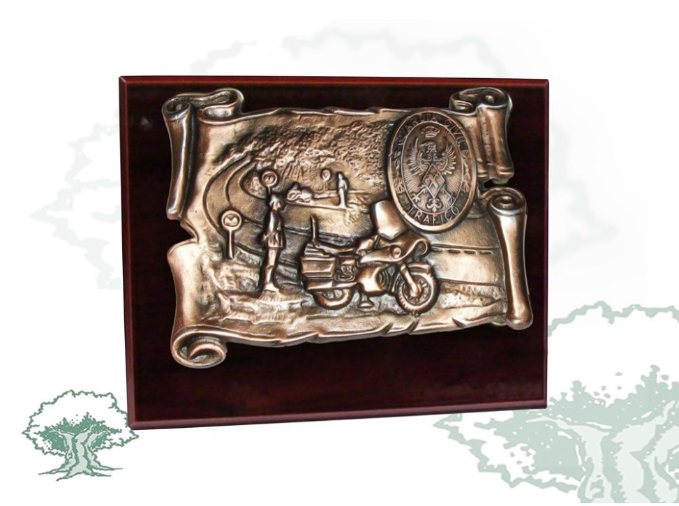 Metopa Guardia Civil de Tráfico pergamino