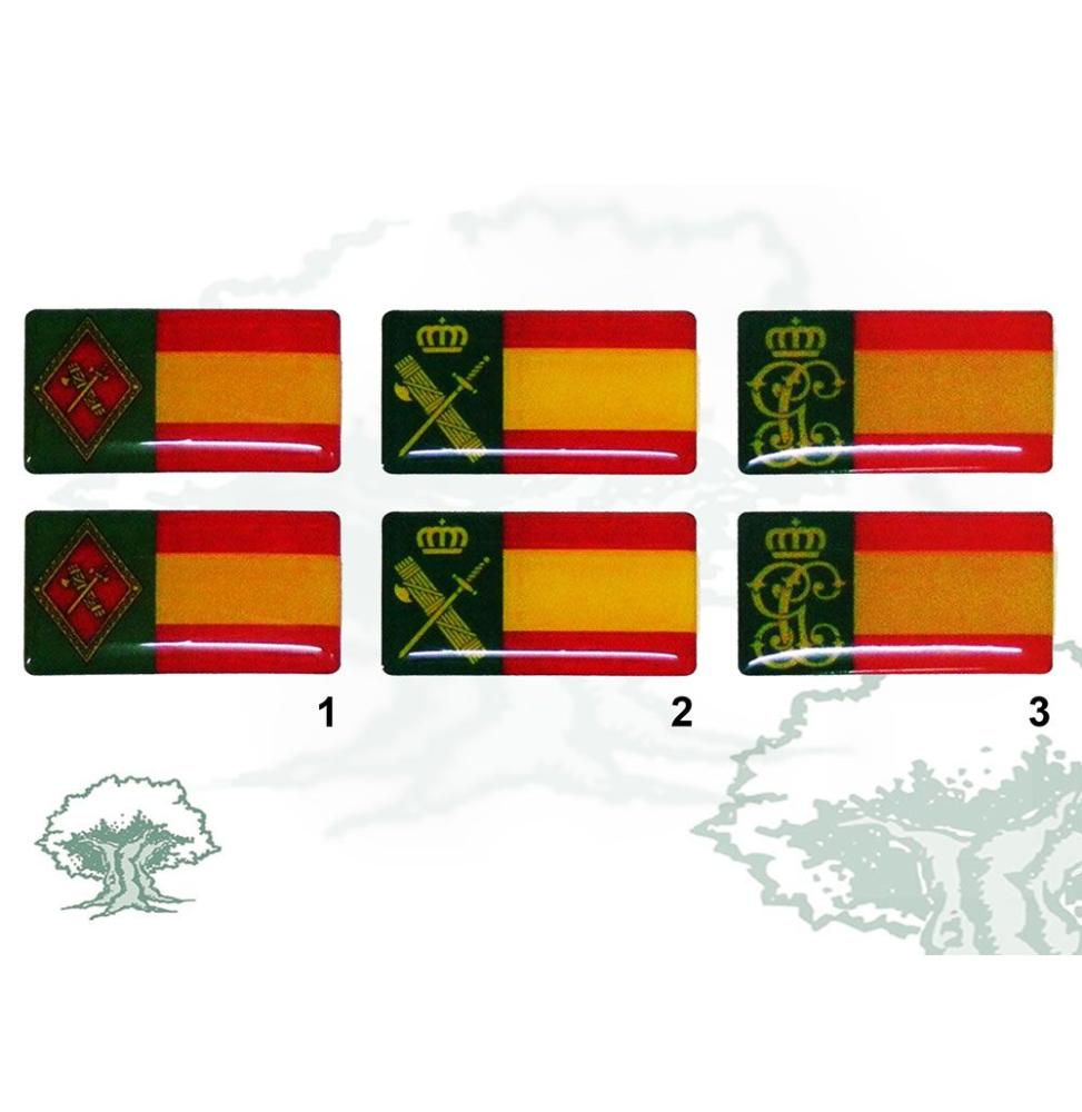 Pegatina Guardia Civil bandera España (2 unidades)