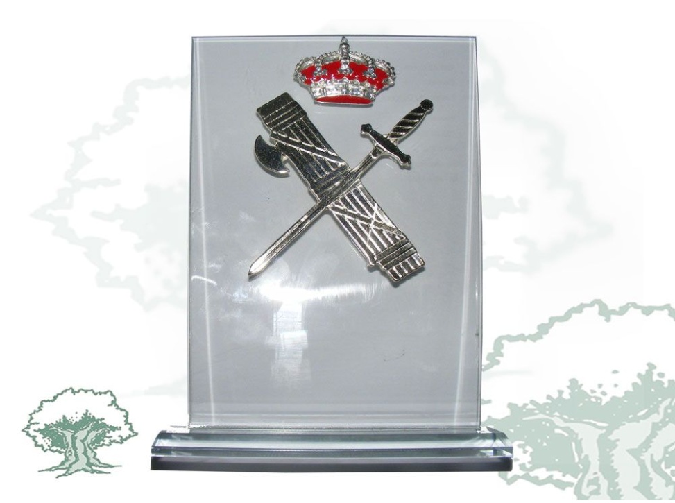 Placa Guardia Civil de cristal