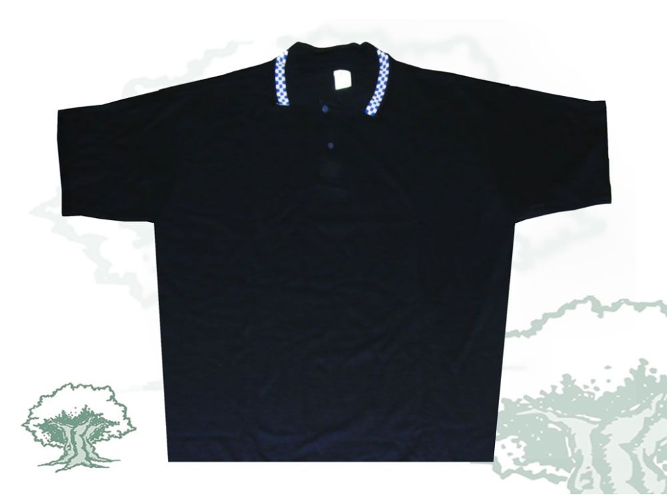 Polo liso damero cuello