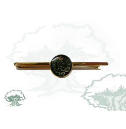 Sujetacorbatas Guardia Civil laurel verde con emblema antiguo