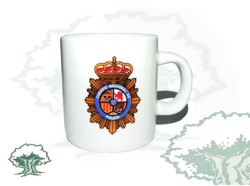 Chupito Policía Nacional de cerámica