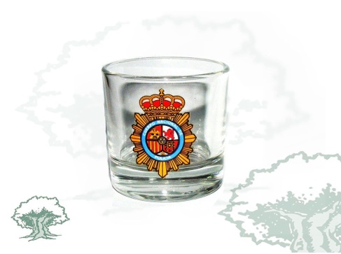 Chupito Policía Nacional de cristal