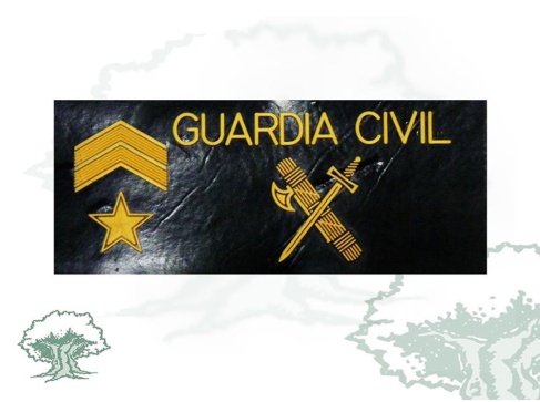 Galleta Suboficial Mayor Guardia Civil negra PVC