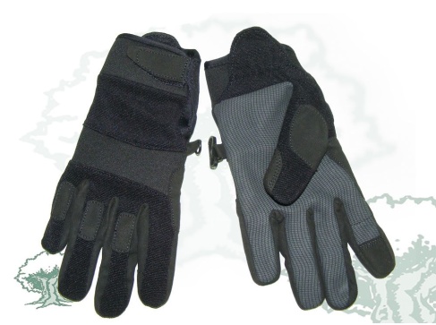 Guantes de protección para cacheo en negro y gris
