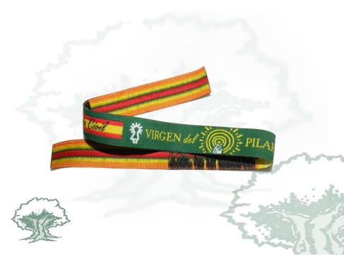 Pulsera Virgen del Pilar de tela