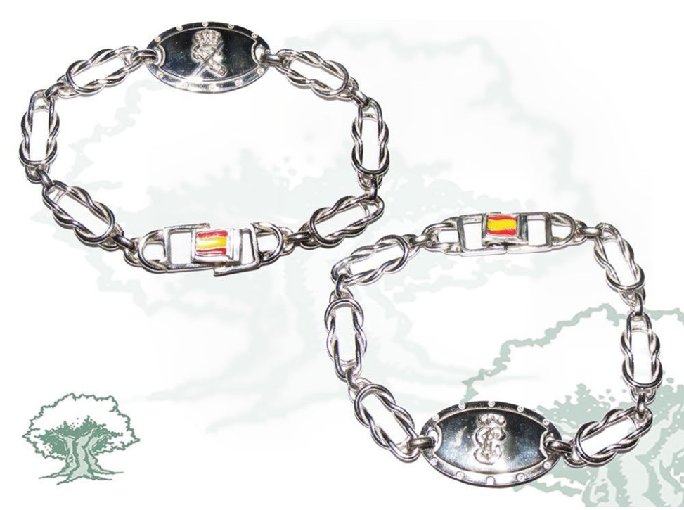 Pulsera Guardia Civil de plata varios modelos