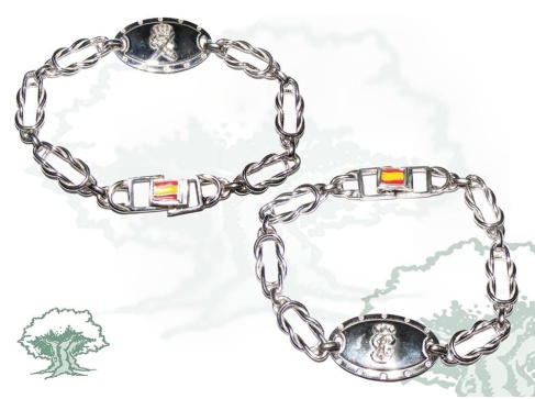 Pulsera Guardia Civil de plata 2 modelos