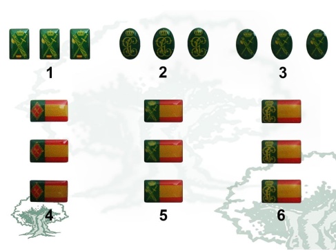 Pegatina Guardia Civil (3 unidades)