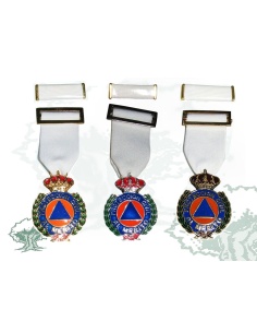 Medalla al Mérito Protección Civil distintivo blanco