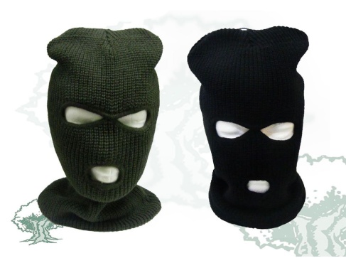 Pasamontañas con abertura en boca y ojos
