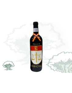Botella de vino Policía Judicial Guardia Civil