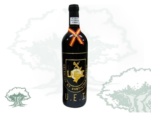 Botella de vino UEI Guardia Civil