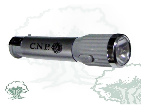Encendedor Policía Nacional con linterna