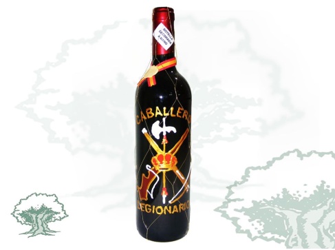 Botella de vino Legión Española