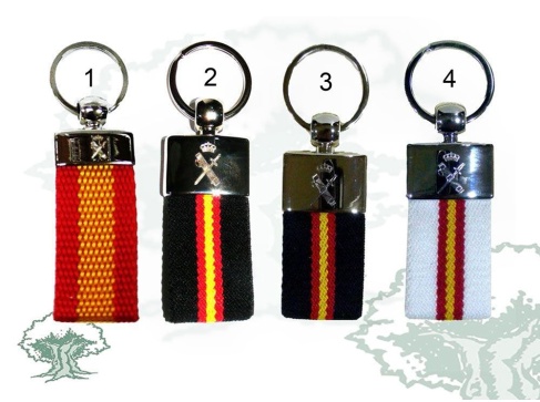 Llavero Guardia Civil España de cinta y metal