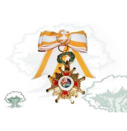Cruz Dama de la Orden de Isabel la Católica con lazo para Oficial