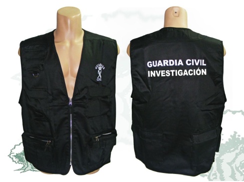 Chaleco intervención Investigación de la Guardia Civil