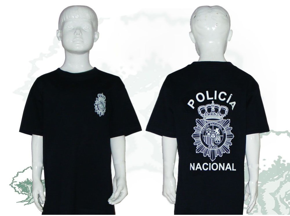 Camiseta Policía Nacional de niño varios colores