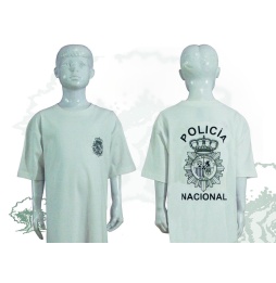 Camiseta Policia Nacional Española. UPR Burgos 100% Algodón, De