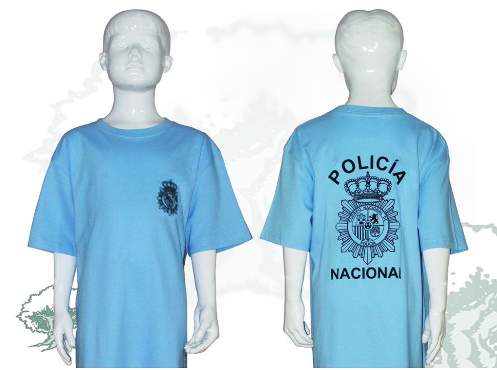 Camiseta Policía Nacional de niño varios colores