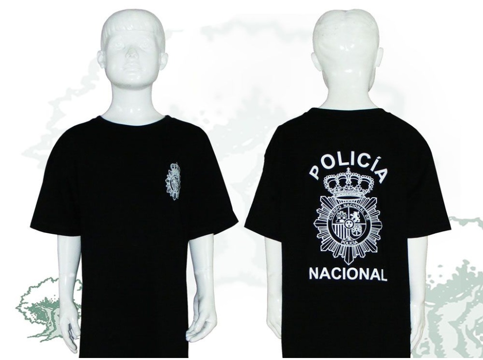 Camiseta Policía Nacional de niño varios colores