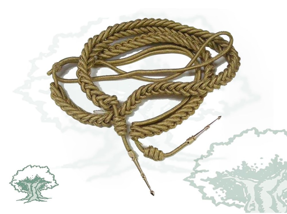 Cordón doble hilos de oro adulto