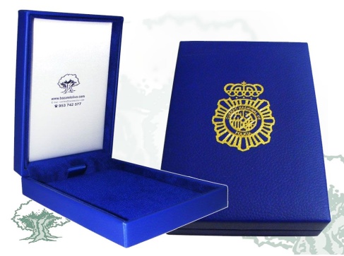 Estuche Policía Nacional de polipiel para medallas