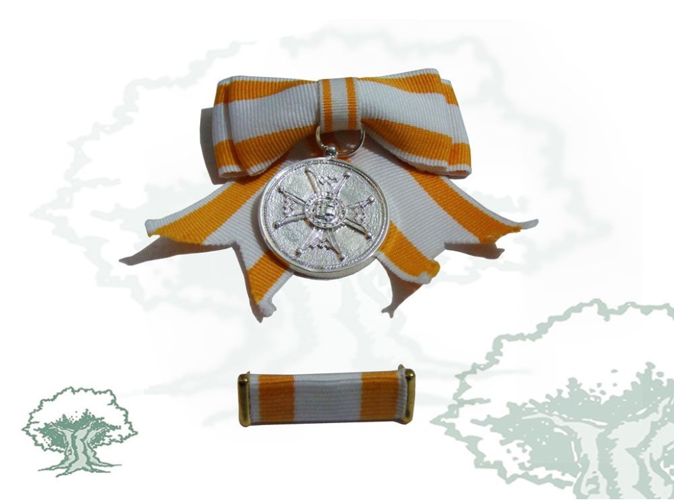 Medalla Dama Orden de Isabel la Católica lazo plateada