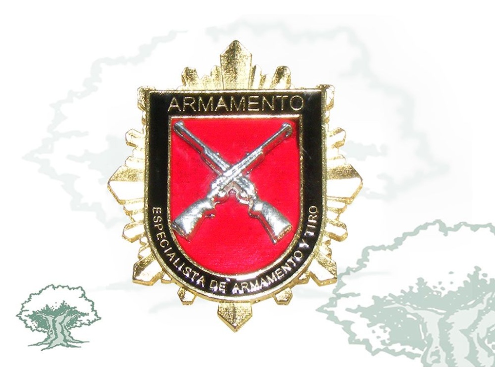 Distintivo de permanencia Especialista en Armamento y Tiro Policía Nacional