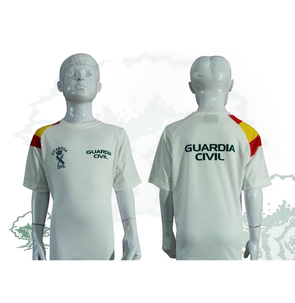 Camiseta técnica de niño Guardia Civil blanca