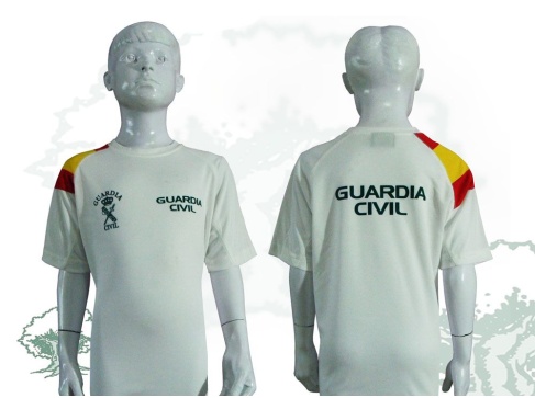 Camiseta técnica de niño Guardia Civil blanca