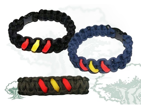 Pulsera de paracord en varios colores