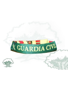 Pulsera Guardia Civil de tela verde