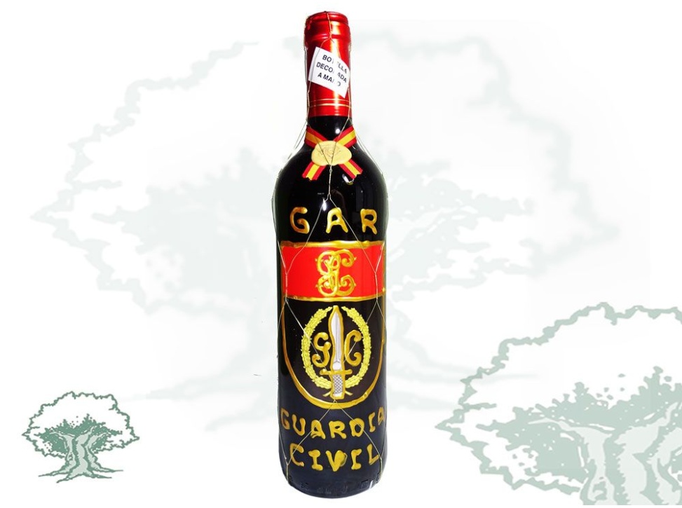 Botella de vino GAR Guardia Civil