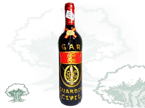 Botella de vino GAR Guardia Civil