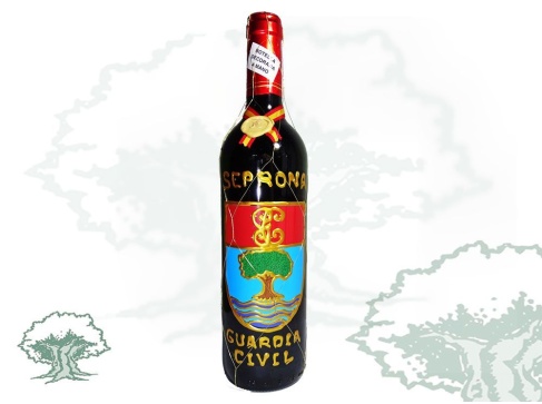 Botella de vino Seprona Guardia Civil