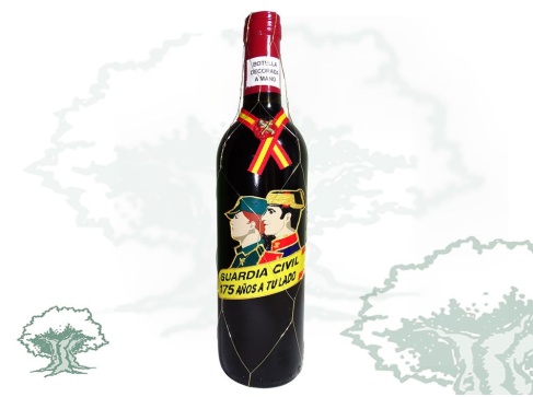 Botella de vino 175 Aniversario Guardia Civil