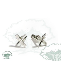 Gemelos Guardia Civil bañados en plata 2