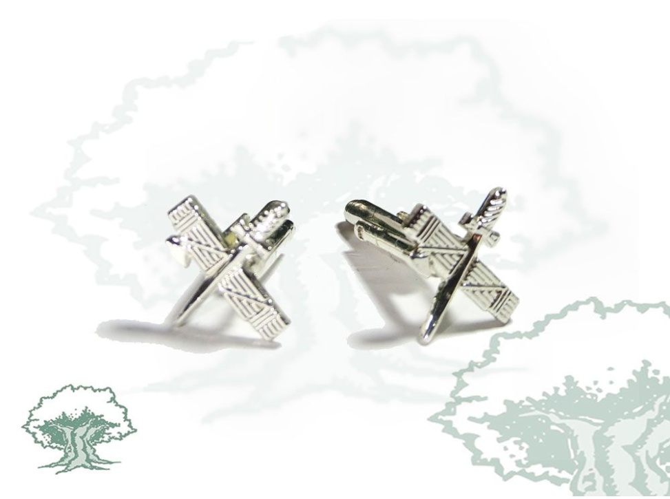 Gemelos Guardia Civil bañados en plata