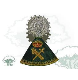 Figura Virgen del Pilar con manto de la Guardia Civil para coche