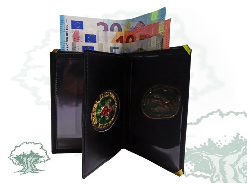 Cartera Guardia Civil de Tráfico tipo libro cantoneras con chapa