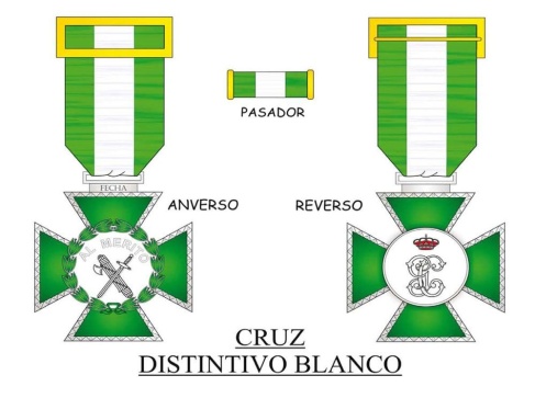 Cruz Orden del Mérito de la Guardia Civil distintivo blanco