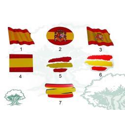 Pegatina bandera de España mediana varios modelos